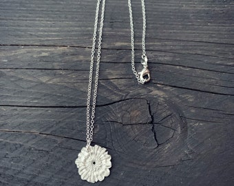 Sterling Silver Poppy head necklace