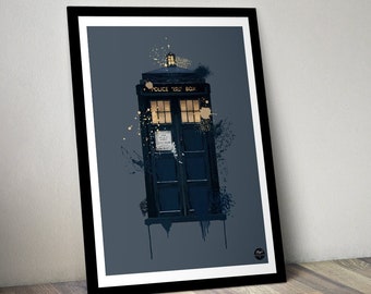 Dr Who Tardis print - Pop Culture gift, Dr Who wall art, Pop Culture print, Dr Who print, DR Who Tardis poster, doctor who gift, DR Who art