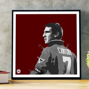 Eric Cantona print - Manchester United poster, Eric Cantona wall art, Manchester United print, Eric Cantona poster, Manchester United gift