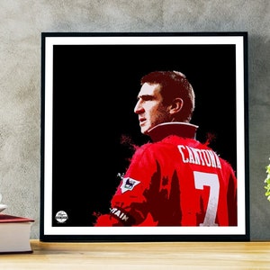 Eric Cantona print - Manchester United poster, Eric Cantona wall art, Manchester United print, Eric Cantona poster, Manchester United gift