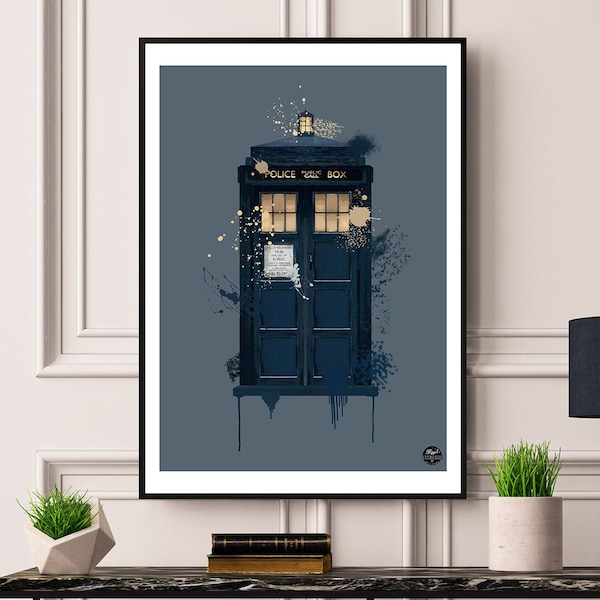 Dr Who Tardis print - Pop Culture gift, Dr Who wall art, Pop Culture print, Dr Who print, DR Who Tardis poster, doctor who gift, DR Who art