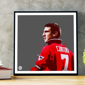 Eric Cantona print - Manchester United poster, Eric Cantona wall art, Manchester United print, Eric Cantona poster, Manchester United gift