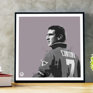 Eric Cantona print - Manchester United poster, Eric Cantona wall art, Manchester United print, Eric Cantona poster, Manchester United gift