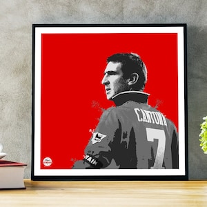 Eric Cantona print - Manchester United poster, Eric Cantona wall art, Manchester United print, Eric Cantona poster, Manchester United gift