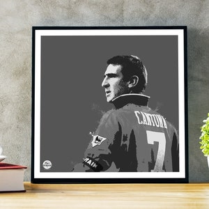 Eric Cantona print - Manchester United poster, Eric Cantona wall art, Manchester United print, Eric Cantona poster, Manchester United gift