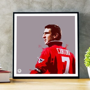 Eric Cantona print - Manchester United poster, Eric Cantona wall art, Manchester United print, Eric Cantona poster, Manchester United gift