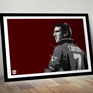 Eric Cantona print - Manchester United poster, Eric Cantona wall art, Manchester United print, Eric Cantona poster, Manchester United gift