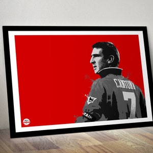 Eric Cantona print - Manchester United poster, Eric Cantona wall art, Manchester United print, Eric Cantona poster, Manchester United gift