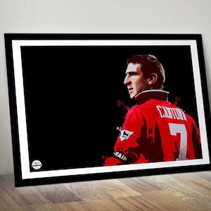 Eric Cantona print - Manchester United poster, Eric Cantona wall art, Manchester United print, Eric Cantona poster, Manchester United gift