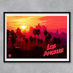Los Angeles print - California print, Travel print, Los Angeles poster, Travel wall Art, Los Angeles wall art, California decor, LA wall art