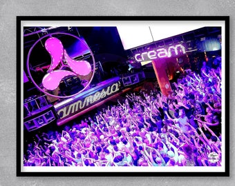 Amnesia Ibiza print. Ibiza Wall Art, Ibiza Print, Travel print, Clubbing Print, Travel Art, Ibiza Decor, Ibiza Gift, travel poster, Rave art
