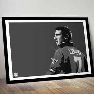 Eric Cantona print - Manchester United poster, Eric Cantona wall art, Manchester United print, Eric Cantona poster, Manchester United gift