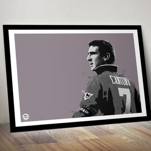 Eric Cantona print - Manchester United poster, Eric Cantona wall art, Manchester United print, Eric Cantona poster, Manchester United gift