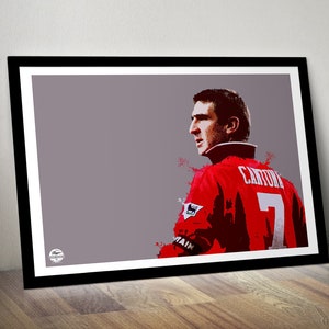 Eric Cantona print - Manchester United poster, Eric Cantona wall art, Manchester United print, Eric Cantona poster, Manchester United gift