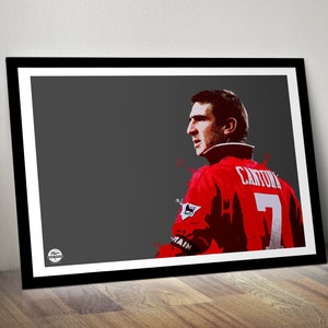 Eric Cantona print - Manchester United poster, Eric Cantona wall art, Manchester United print, Eric Cantona poster, Manchester United gift