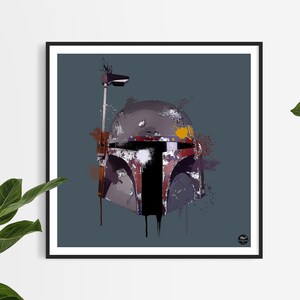 Boba Fett print - Star Wars poster, Boba Fett wall art, Star Wars print, Boba Fett poster, Star Wars gift, Boba Fett gift, sci fi wall art