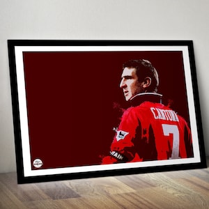 Eric Cantona print - Manchester United poster, Eric Cantona wall art, Manchester United print, Eric Cantona poster, Manchester United gift