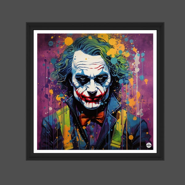 The Joker print - DC Comics poster, Joker wall art, Superhero print, Joker Movie poster, DC Comics gift, Joker gift, DC Comics wall art