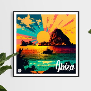 Impresión Ibiza Es Vedra - Cartel Ibiza Es Vedra, Regalo Ibiza Es Vedra, Decoración de pared Ibiza Es Vedra, Arte de pared Ibiza Es Vedra, Cartel de Ibiza Es Vedra
