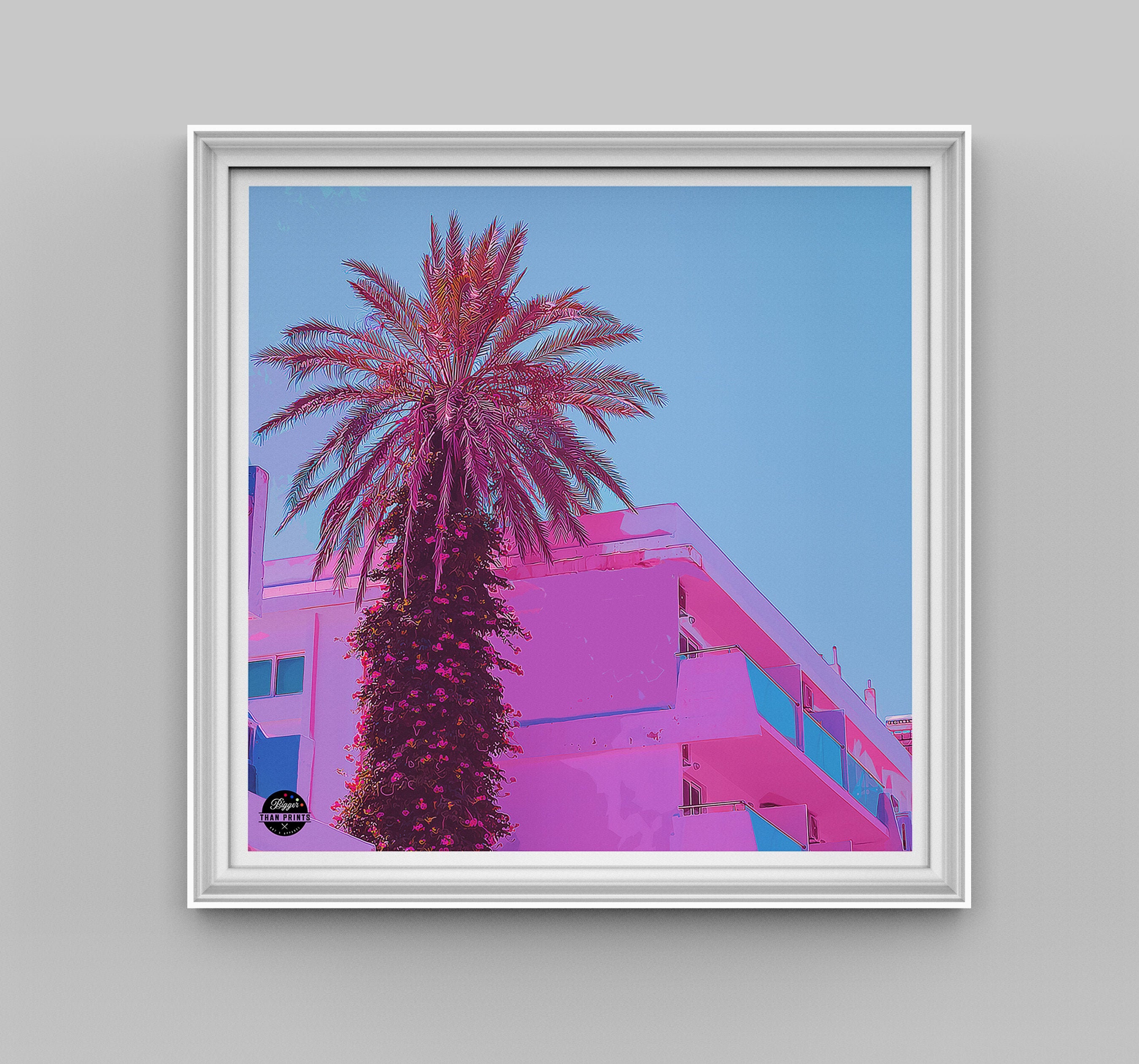 Miami Art Deco Print, Miami Palm Print, Miami Print, Miami Art Print