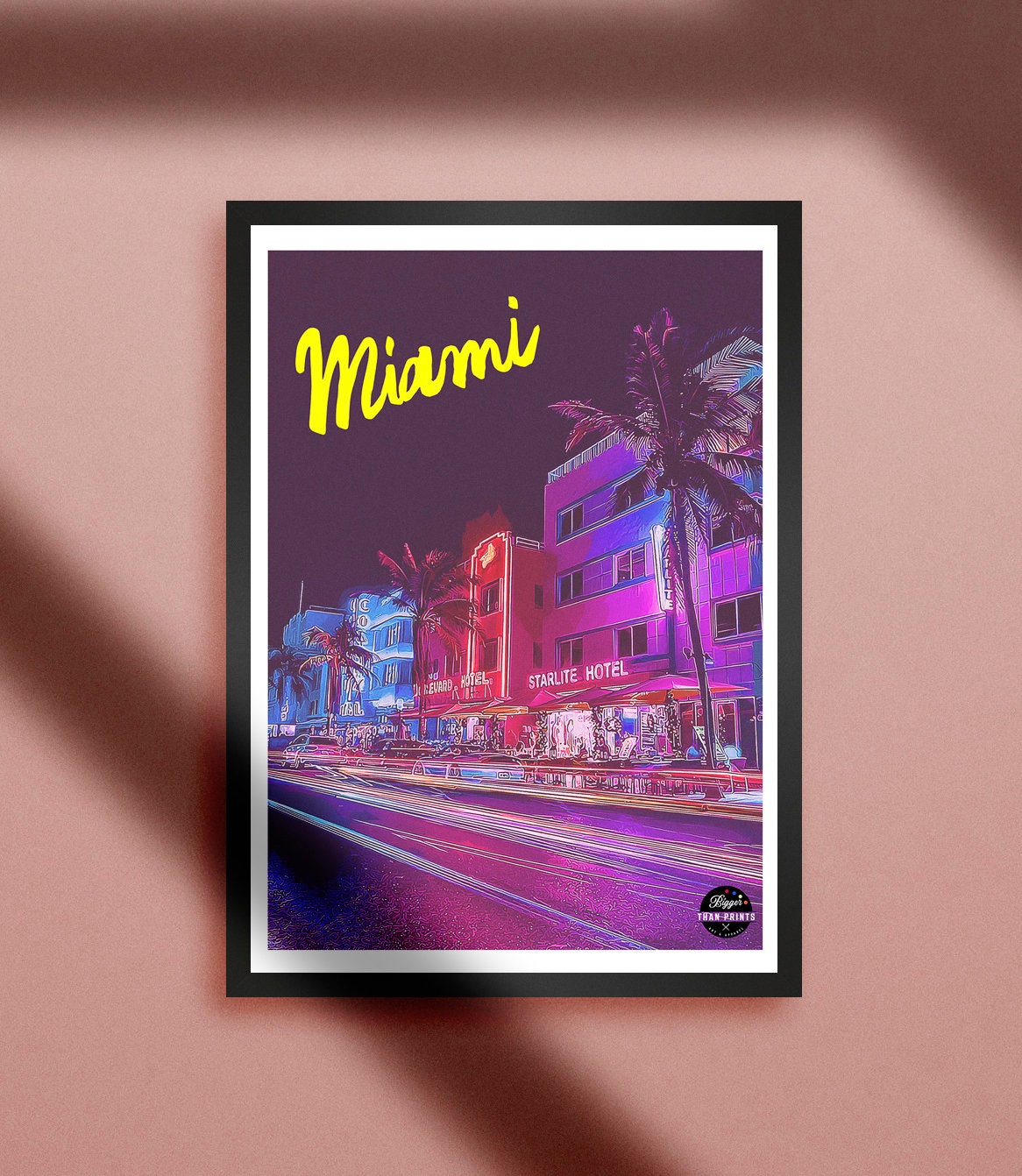 Miami Art Deco Print Miami print Miami Art Print Art Deco Etsy