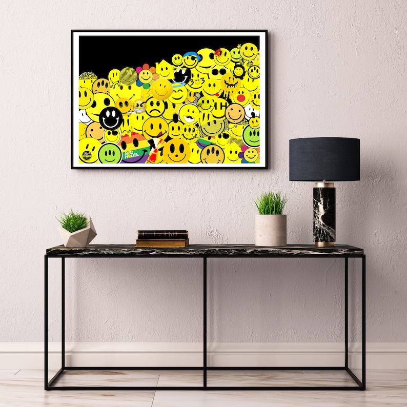 Acid Smiley Face Print Acid House Print Smiley Face Print Etsy acid-smiley-face-print-acid-house-print-smiley-face-print-etsy