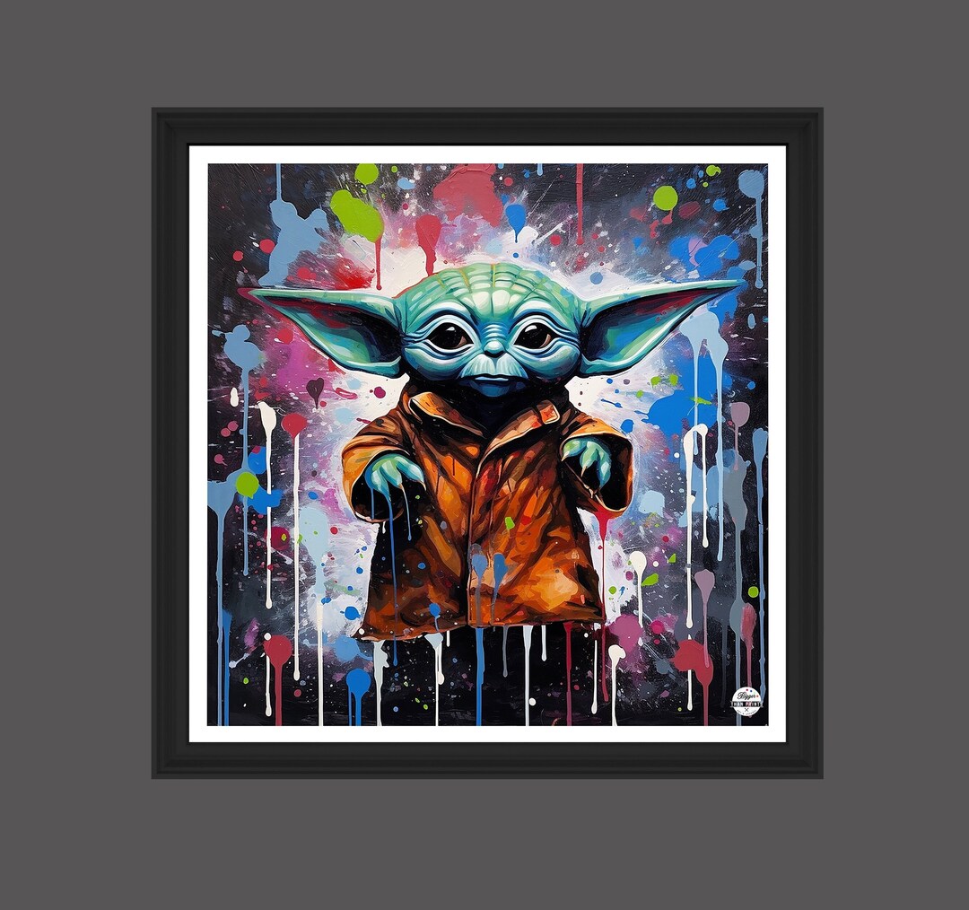 Baby Yoda Print Star Wars Poster, Baby Yoda Wall Art, Star Wars Print