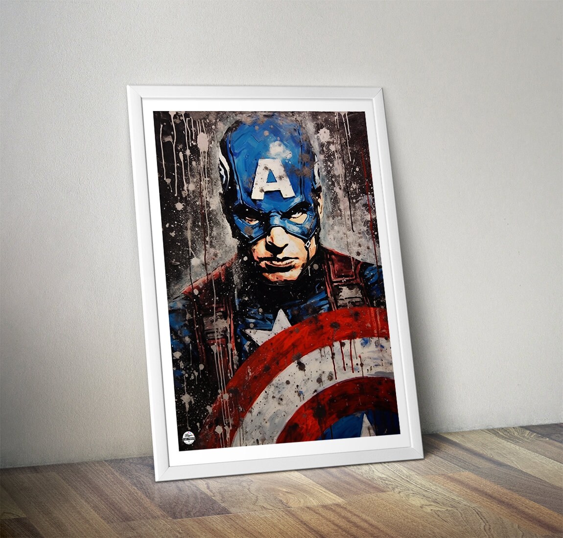Captain America Print Pop Culture Gift, Captain America Wall Art ...