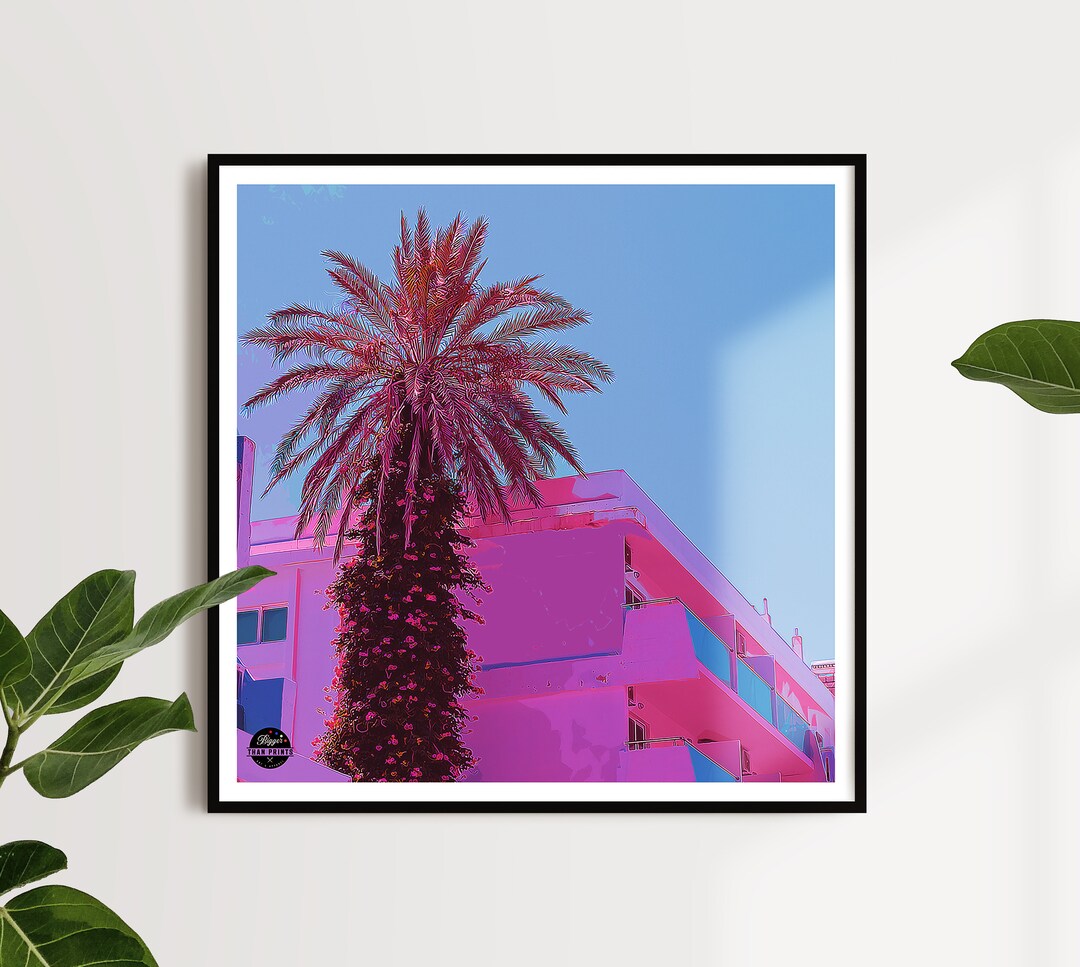 Miami Art Deco Print, Miami Palm Print, Miami Print, Miami Art Print