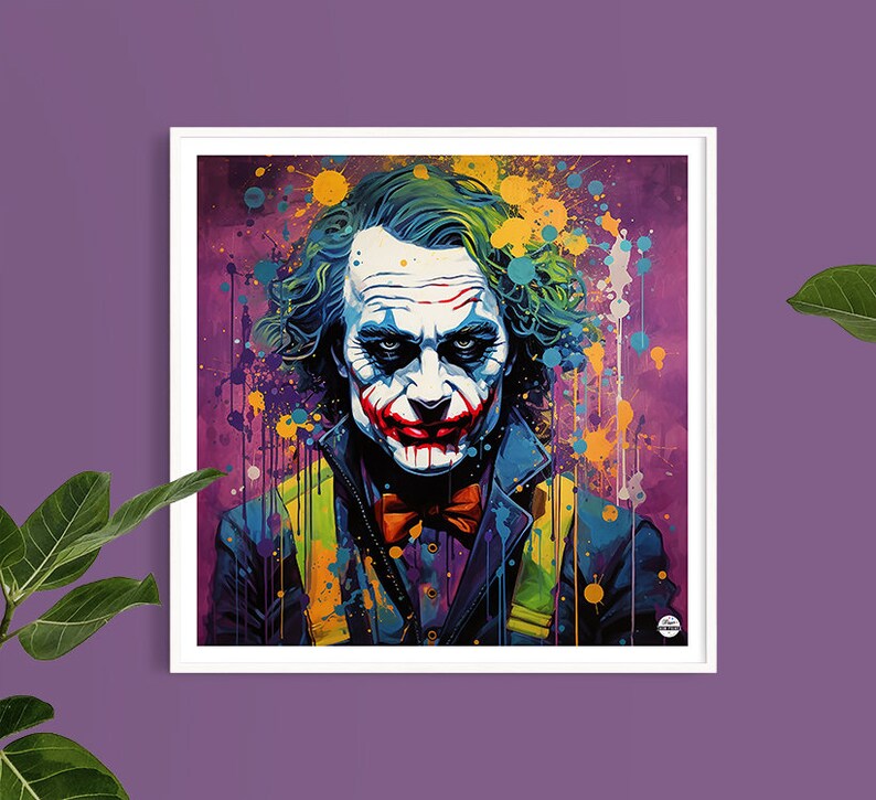 The Joker Print DC Comics Poster, Joker Wall Art, Superhero Print