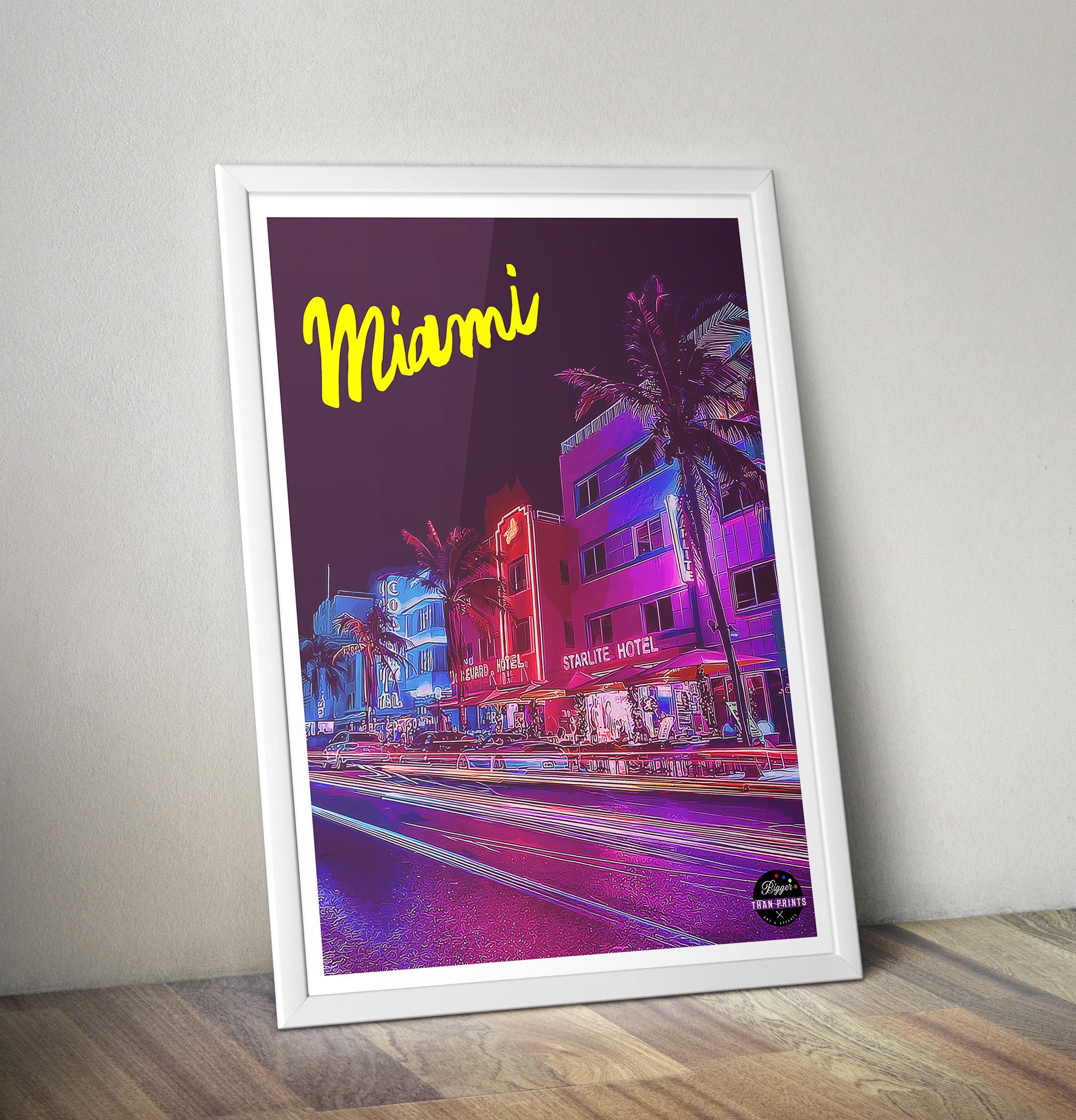 Miami Art Deco Print Miami print Miami Art Print Art Deco Etsy