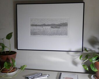 copper plate etching Water Taxi limited edition