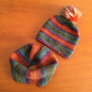 Winter hat , Beanie and scarf set, Handknit beanies and scarves