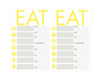 Meal Planner + Grocery Shopping List  Digital Download