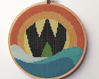Wisconsin Wisco Logo Cross Stitch Pattern digital download PDF