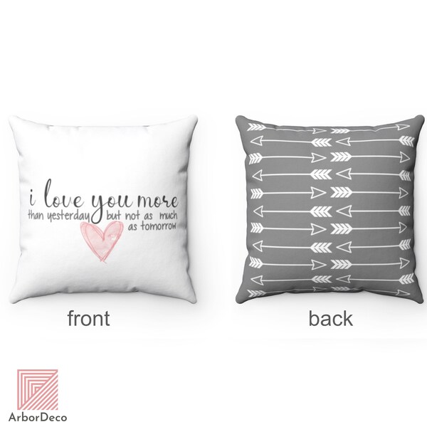Love You More Pillow Etsy