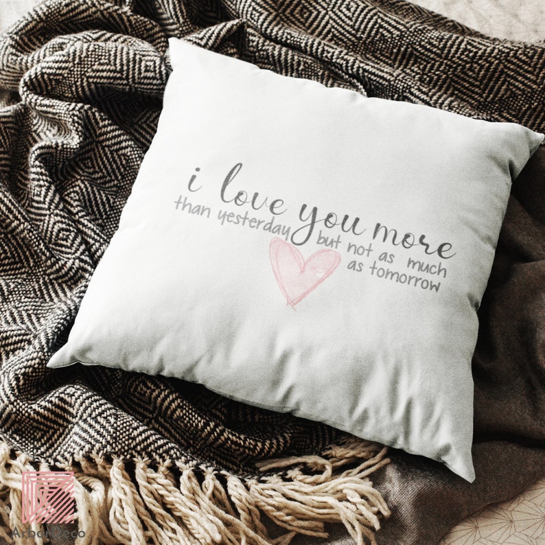 I LOVE YOU MORE Accent Pillow Pillow Cover & Insert Pillow Included ...