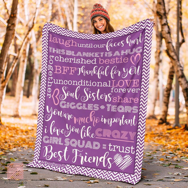 Best Friend Blanket Velvet Soft Friendship Blanket The Etsy
