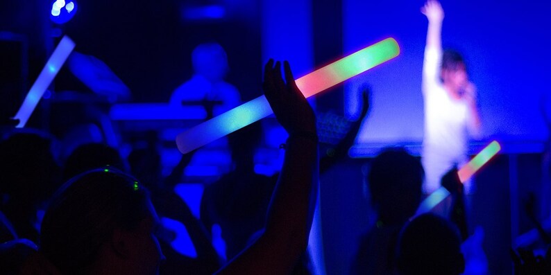 Concert and Event 50 PCS LED Foam Sticks for Wedding LED Foam Sticks Glow Batons with 3 Modes Flashing Effect for Party