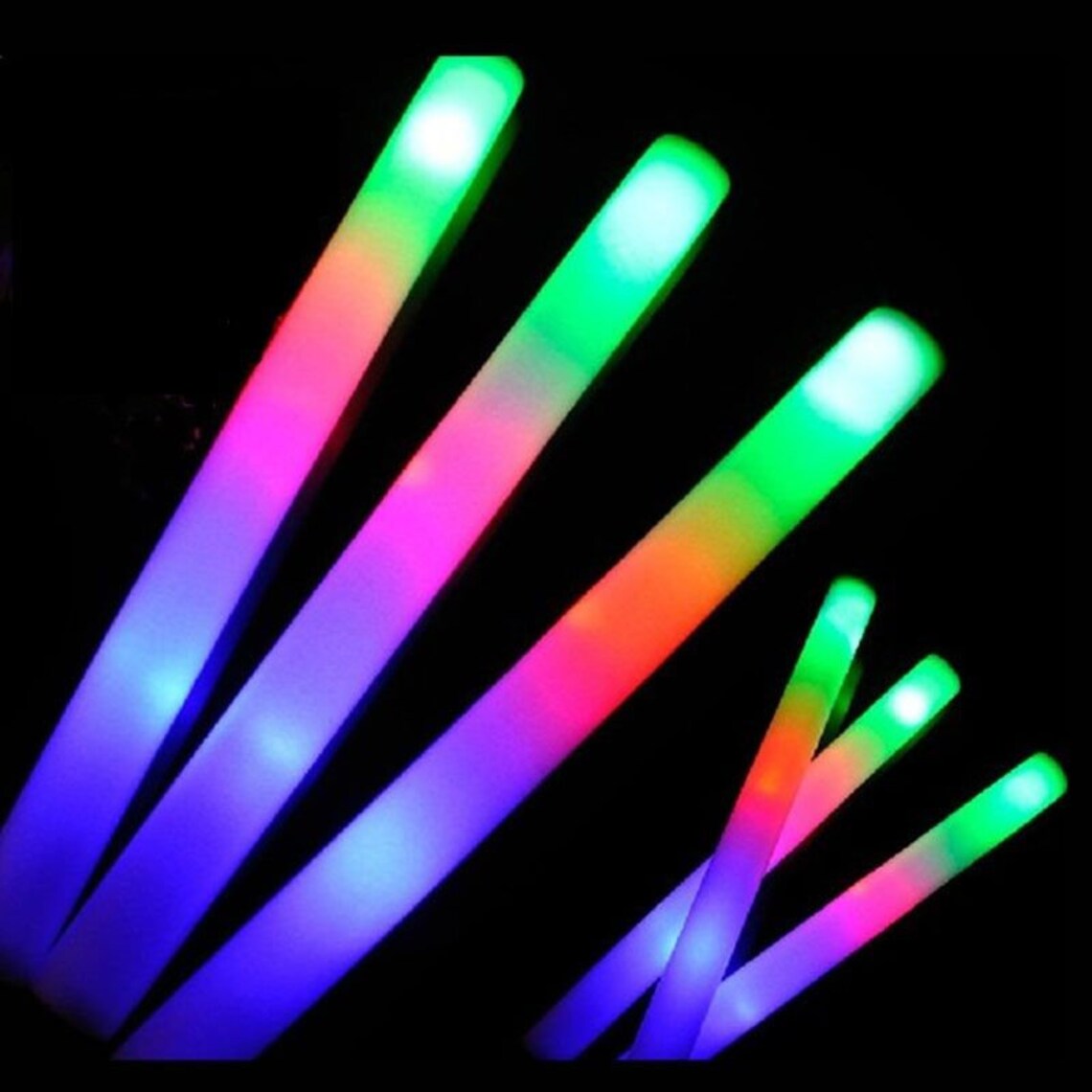 50 PCS LED Foam Sticks for Wedding LED Foam Sticks Glow Batons Etsy