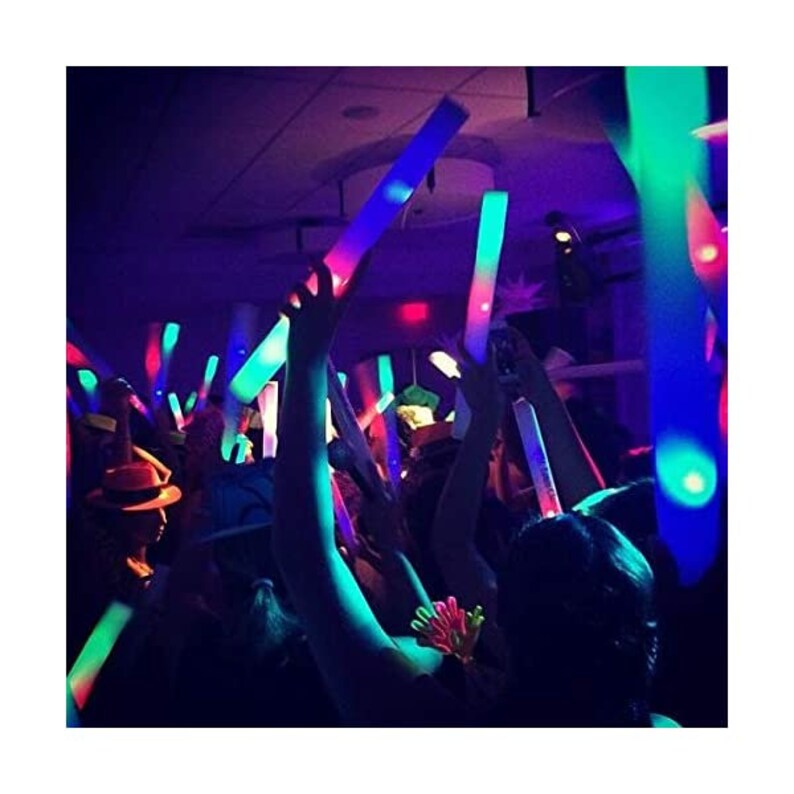 Concert and Event 50 PCS LED Foam Sticks for Wedding LED Foam Sticks Glow Batons with 3 Modes Flashing Effect for Party