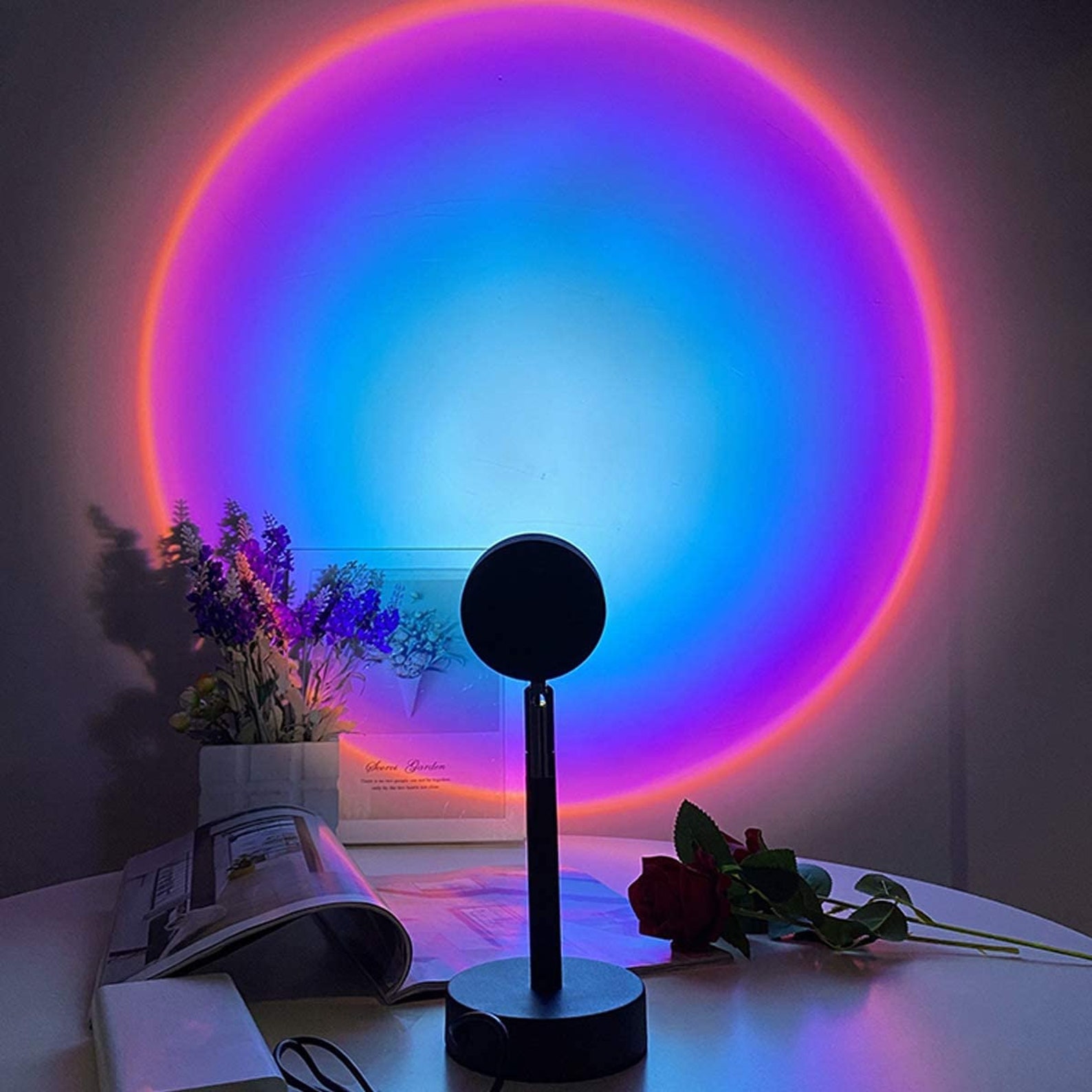Purple Sunset Lamp Projector LED Night Light Projection SB Etsy