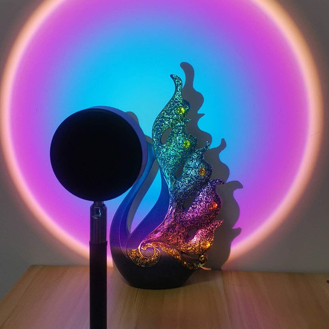 Purple Sunset Lamp Projector LED Night Light Projection SB | Etsy