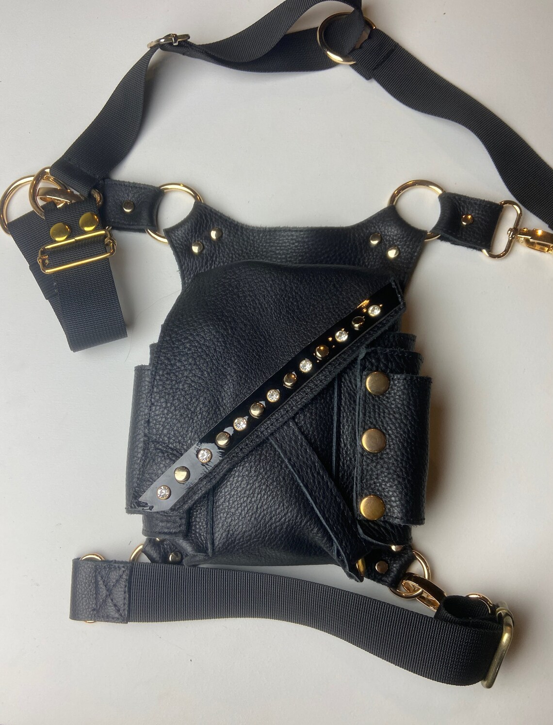 Concealed Carry Leg Bag // Gold Concealed Carry Purse // Etsy