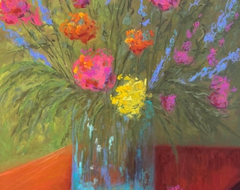 Floral Flower Painting: Original Still Life (18x24) by Dina Gardner