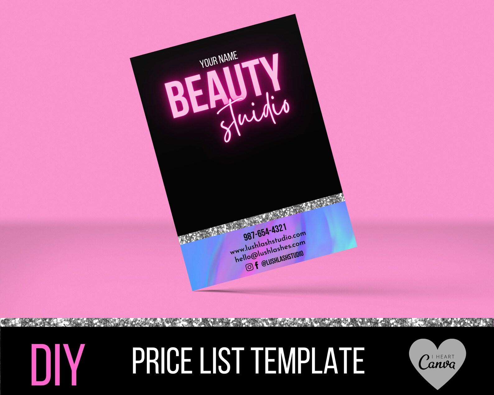 Price List Template Hair Price List Menu Lash Price List Etsy