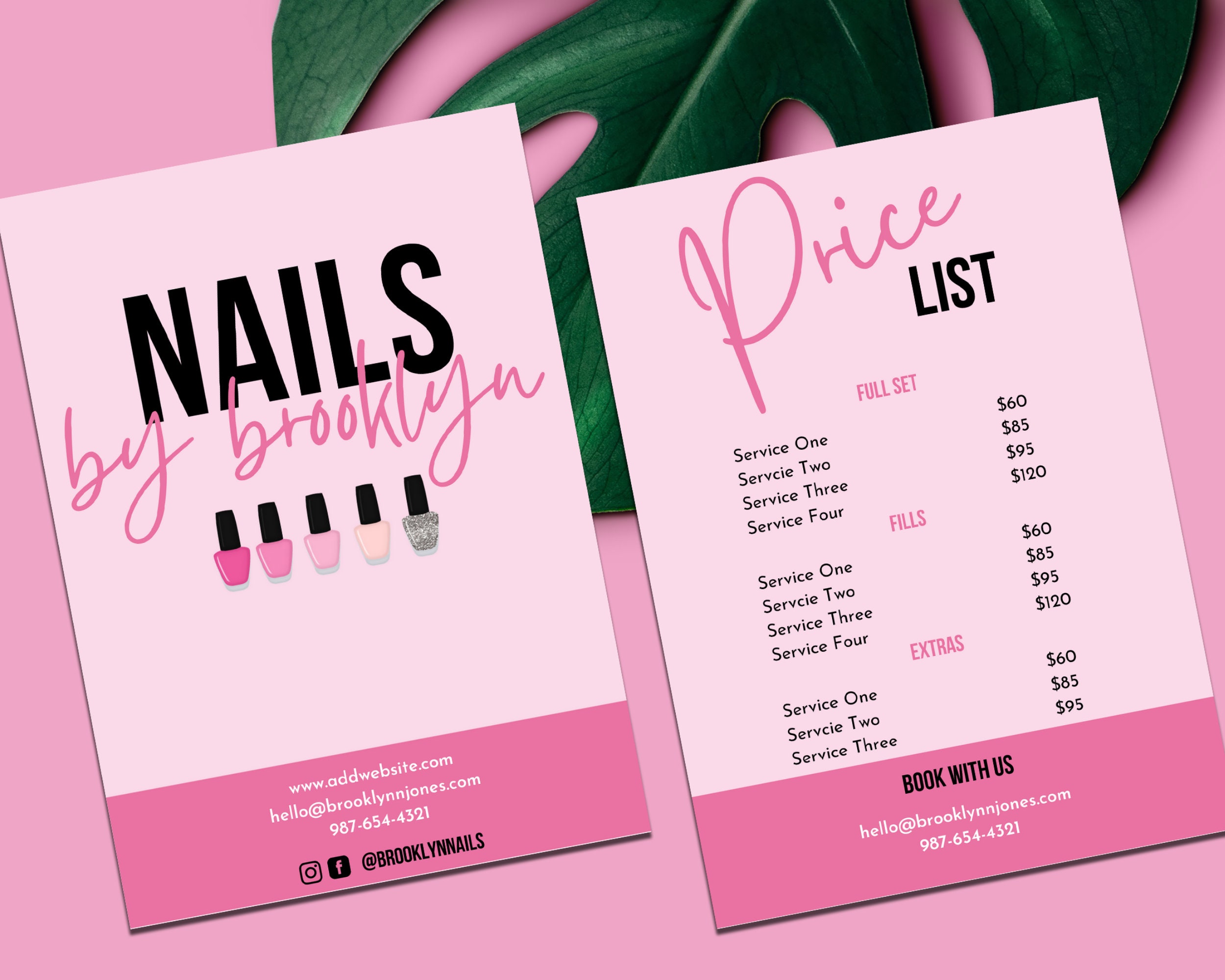 Manicure Nail Salon Price List Simple White Flyer | ubicaciondepersonas