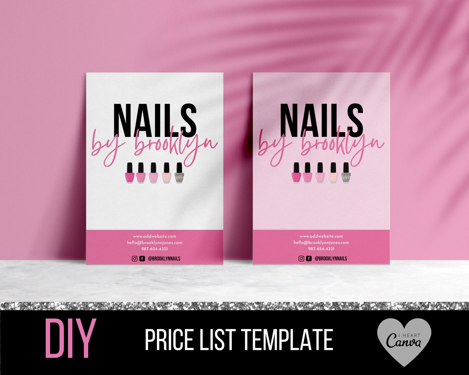 Price List Template Nail Price List Nail Tech Nail - Etsy