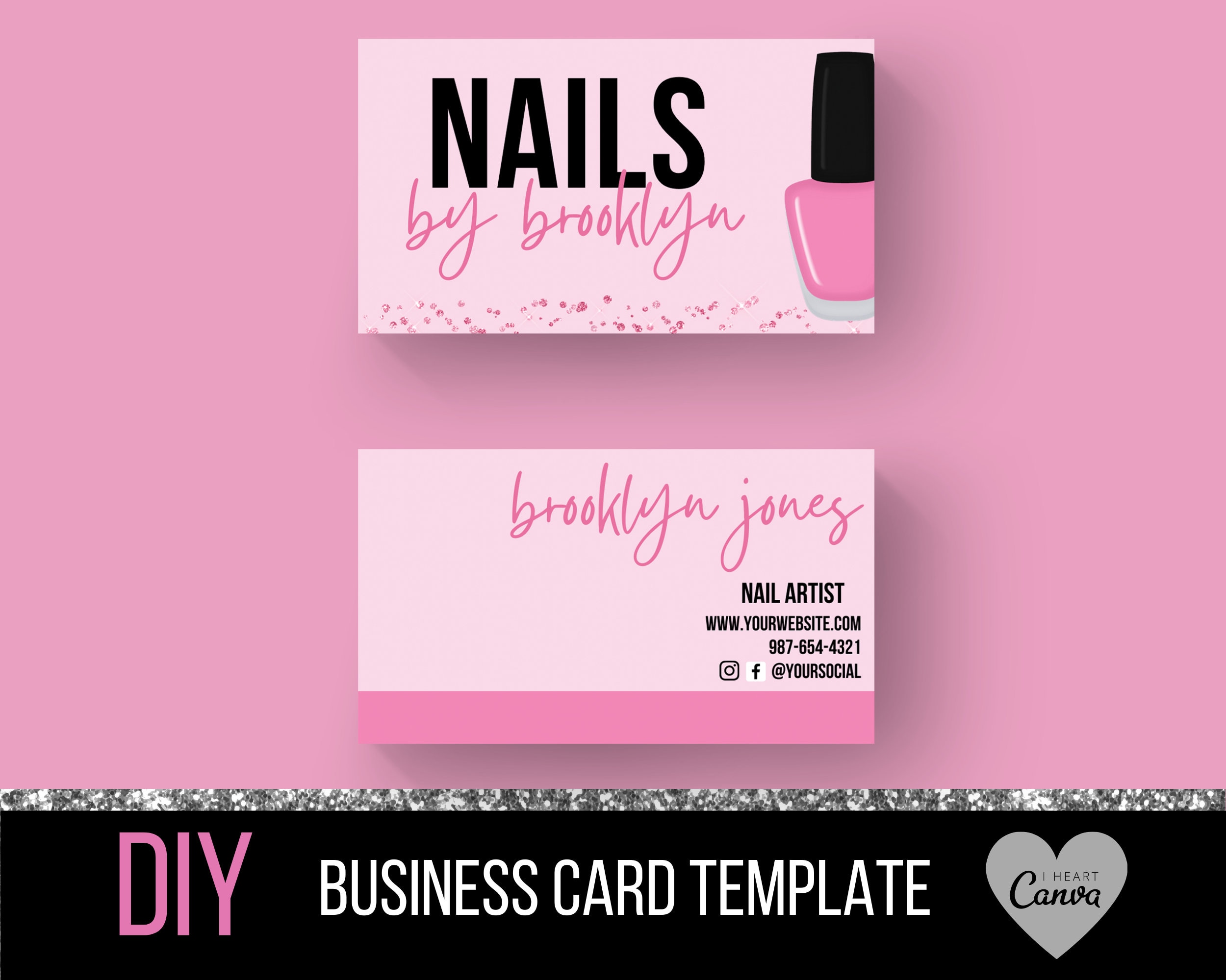 nail name card design
