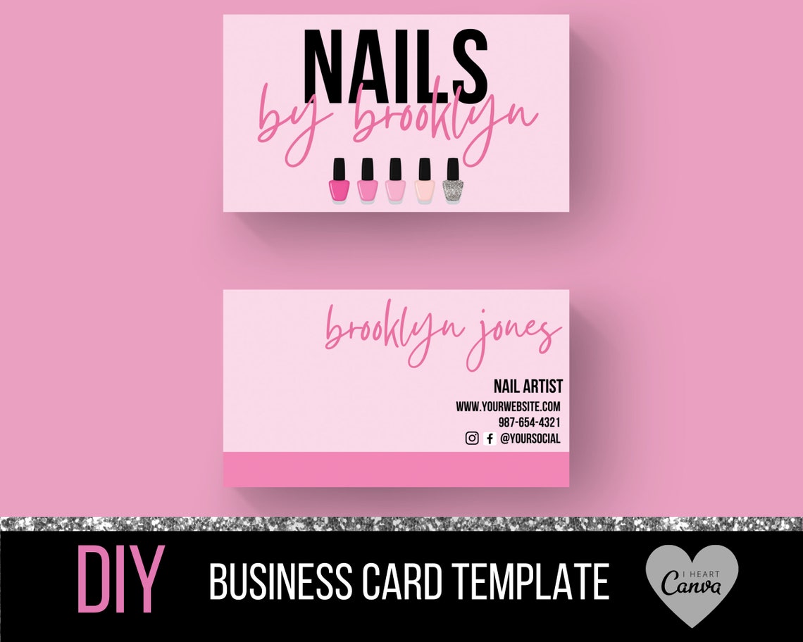 business cards design idea for nail salon